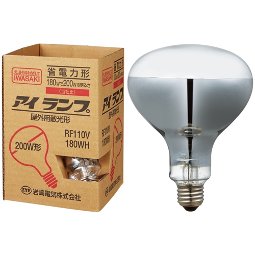 岩崎電気 屋外投光用アイランプ 散光形 200W形 E26口金 RF110V180WH 1個