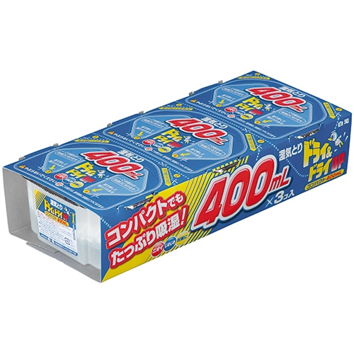 白元アース ドライ&ドライUP 400ml 1パック(3個)