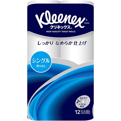 日本製紙クレシア クリネックス シングル 芯あり 60m 1パック(12ロール)