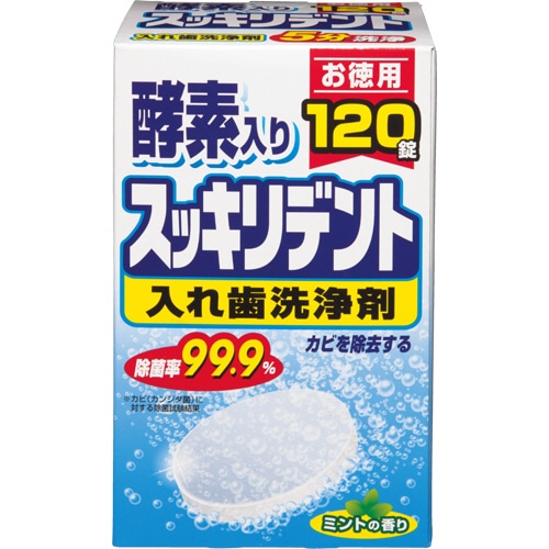 ライオンケミカル 入れ歯洗浄剤 スッキリデント 1箱(120錠)