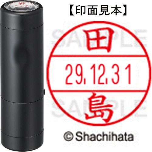 シヤチハタ データーネームEX15号 キャップ式 既製品 本体+印面(氏名印:田島)セット XGL-15H-R+15M (1390 タジマ) 1個