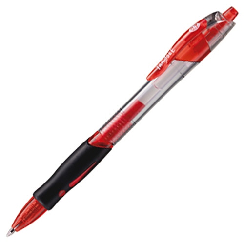 TANOSEE ノック式ゲルインクボールペン スリム 0.7mm 赤 1本