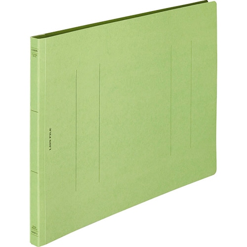 ライオン事務器 フラットファイル(環境) 樹脂押え具 B4ヨコ 150枚収容 背幅18mm 緑 A-509KB4E 1冊