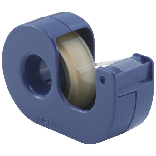 ニチバン セロテープ (まっすぐ切れるタイプ) 小巻カッター付 12mm×11m ブルー CT-12DCB 1個
