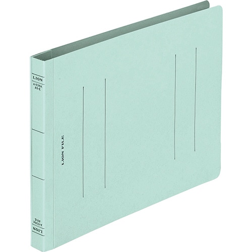 ライオン事務器 フラットファイル(環境) 樹脂押え具 A5ヨコ 150枚収容 背幅18mm 水 A-538KA5E 1冊