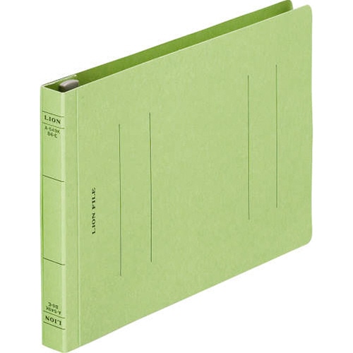 ライオン事務器 フラットファイル(環境) 樹脂押え具 B6ヨコ 150枚収容 背幅18mm 緑 A-549KB6E 1冊