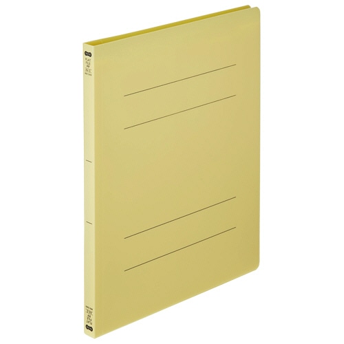 TANOSEE フラットファイル(再生PP) A4タテ セミワイド 150枚収容 背幅18mm イエロー 1パック(5冊)