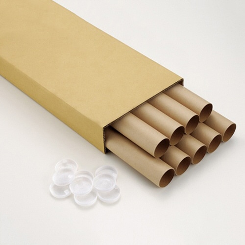 TANOSEE 製図用紙管(ポリ蓋付き) A2(550mm) 1箱(9本)