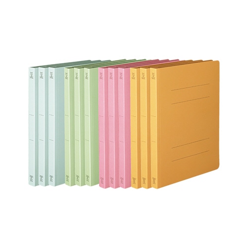 TANOSEE フラットファイル(厚とじW) A4タテ 250枚収容 背幅28mm 4色アソートパック 1パック(12冊:各色3冊)