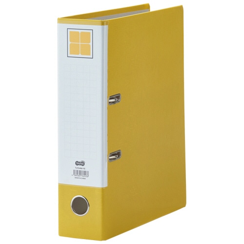 TANOSEE レバー式アーチファイル A4タテ 2穴 580枚収容 58mmとじ 背幅80mm 黄 1冊