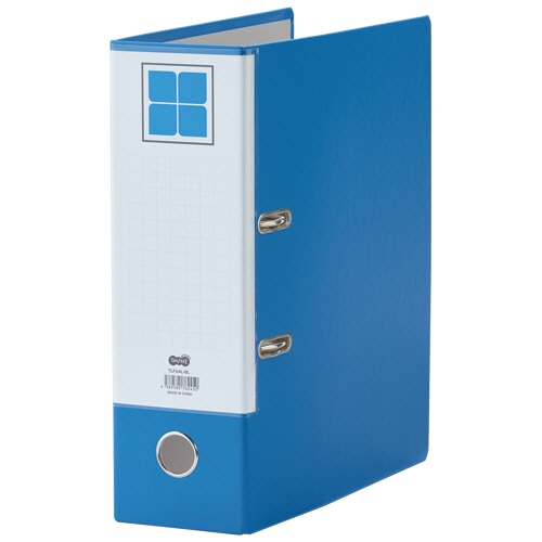 TANOSEE レバー式アーチファイル A4タテ 2穴 760枚収容 76mmとじ 背幅100mm 青 1冊