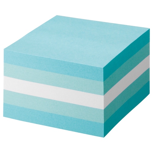 TANOSEE ふせん カラーブロック 75×75mm パステルブルー 1冊