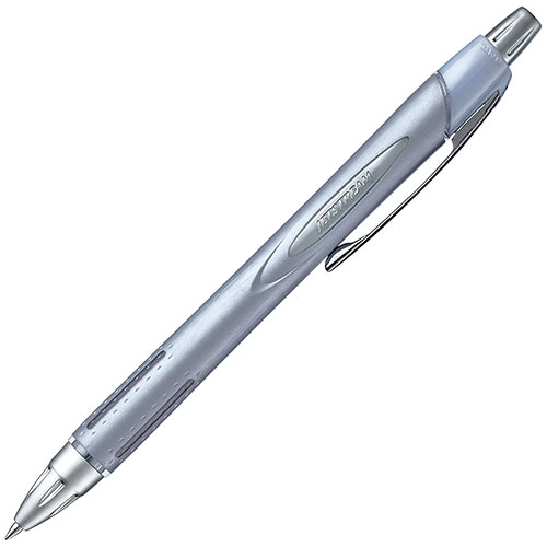 三菱鉛筆 油性ボールペン ジェットストリーム ラバーボディ 0.7mm 黒 (軸色:シルバー) SXN25007.26 1本