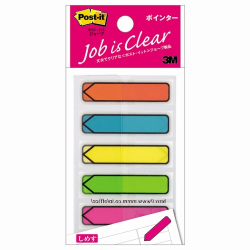 3M ポスト・イット ジョーブ ポインター 44×12mm 20枚×5色 684NE 1パック