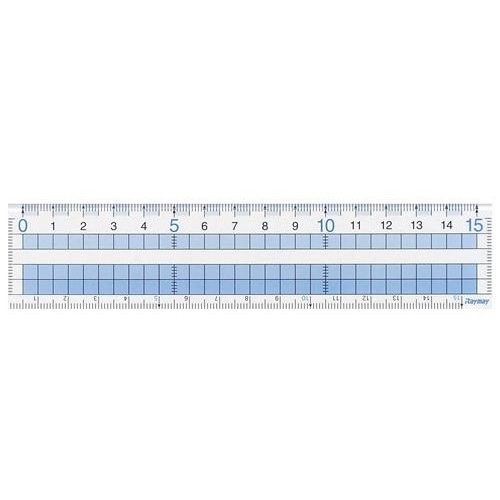 レイメイ藤井 見やすい方眼定規 15cm AJH158 1個