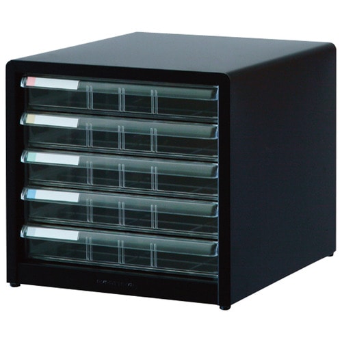 ナカバヤシ アバンテV2 レターケース A4タテ 浅5段 黒 AL-55 1台