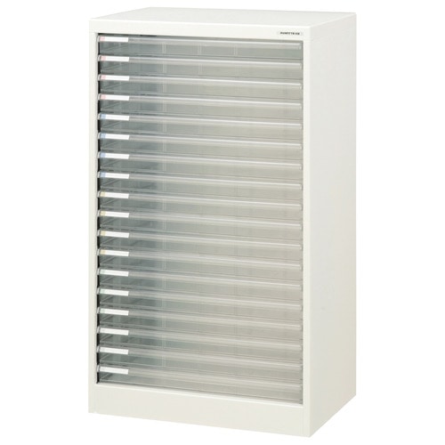 ナカバヤシ アバンテV2 フロアケース A3ヨコ 浅18段 白 A3F-18 1台