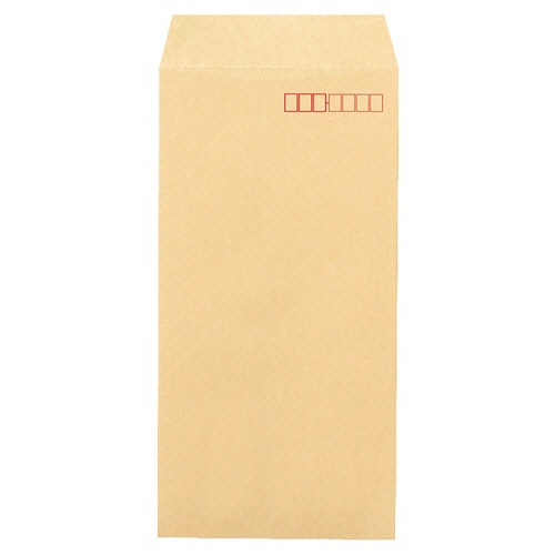 高春堂 ピース R40再生紙クラフト封筒 長3 70g/m2 〒枠あり 業務用パック 481-80 1箱(1000枚)