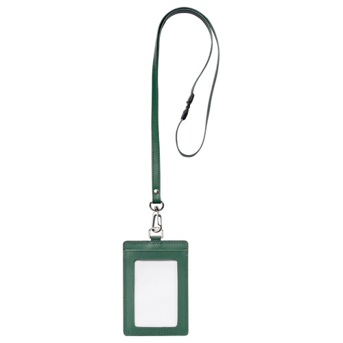 フロント 本革製ネームカードホルダー タテ型 ストラップ付 グリーン RLNH-S-G 1個