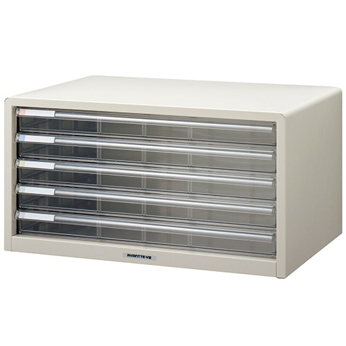 ナカバヤシ アバンテV2 レターケース A3ヨコ 浅5段 シロ A3L-55 1台