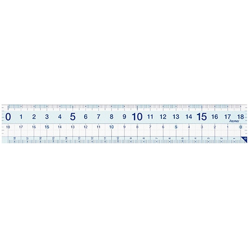 レイメイ藤井 先生おすすめ直定規(すべり止め加工付) 18cm APJ136 1個