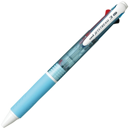三菱鉛筆 ジェットストリーム 3色ボールペン 0.7mm (軸色:水色) SXE340007.8 1本