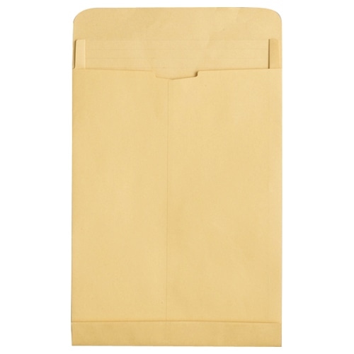 TANOSEE クラフト大型封筒 角0マチ付 120g/m2 テープなし 1パック(50枚)