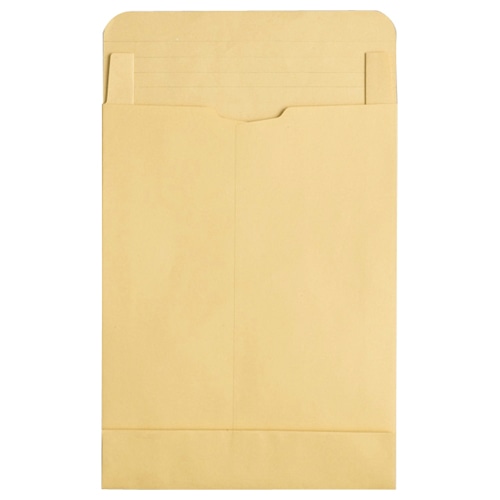 TANOSEE クラフト大型封筒 角0マチ広 120g/m2 テープなし 1パック(50枚)