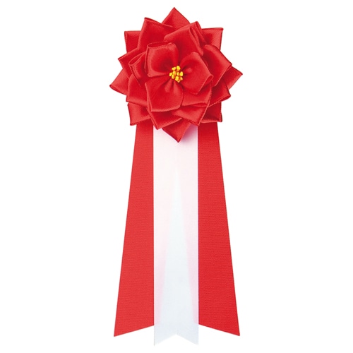 銀鳥産業 徽章 バラ3枚タレ 赤 小 459-408 1パック(20個)