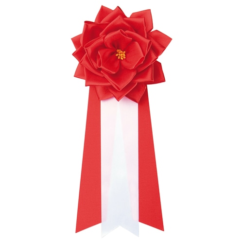 銀鳥産業 徽章 バラ3枚タレ 赤 中 459-404 1パック(12個)