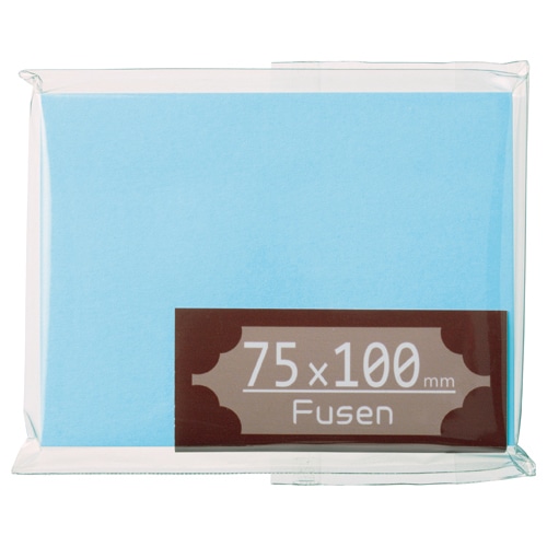 TANOSEE ふせん 75×100mm ブルー 1冊