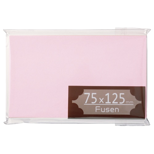 TANOSEE ふせん 75×125mm ピンク 1冊