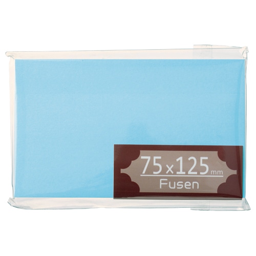 TANOSEE ふせん 75×125mm ブルー 1冊