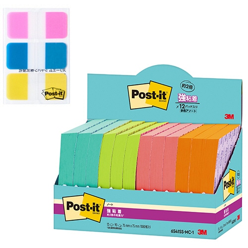 3M ポスト・イット スペシャルパック 強粘着ノート 75×75mm マルチカラー4色 6541SS-MC-1-OSP1 1パック
