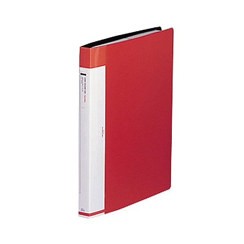 リヒトラブ リクエスト 名刺帳(ポケット交換タイプ) A4タテ 30穴 540カード ヨコ入れ 赤 G8813-3 1冊