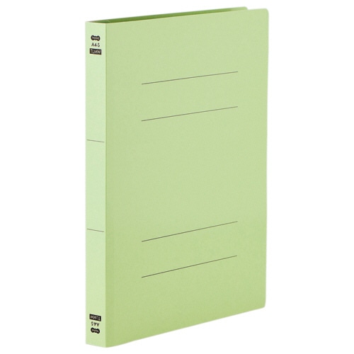 TANOSEE フラットファイル PPラミネート表紙タイプ 厚とじ A4タテ 250枚収容 背幅28mm グリーン 1パック(10冊)