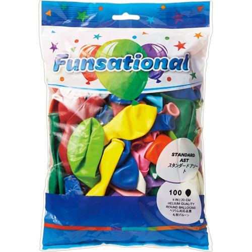 キッシーズ スタンダード風船 11色アソート FAN10804 1パック(100枚)