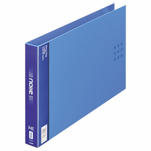 ライオン事務器 リングファイル(ノイル) A4ヨコ 2穴 210枚収容 背幅35mm ブルー RF-222n 1冊