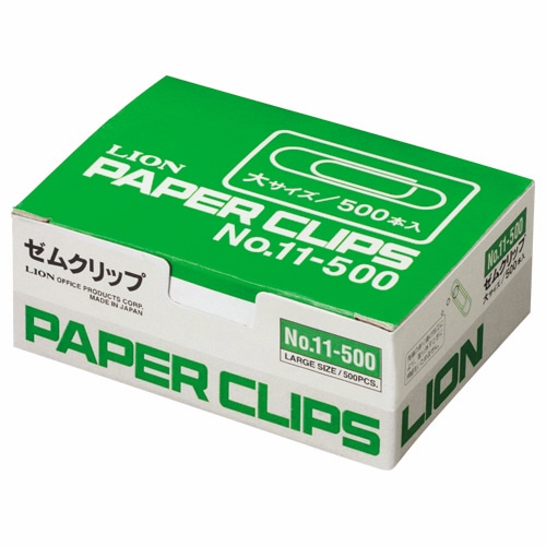 ライオン事務器 ゼムクリップ 大 28mm No.11 1箱(500本)