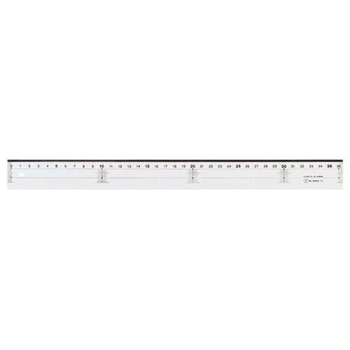 ライオン事務器 アクリル直線定規 36cm A-12 1本