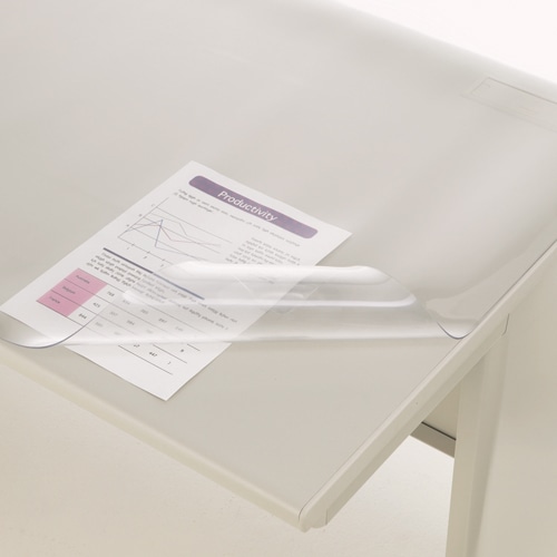 ライオン事務器 デスクマット PVC製 光沢仕上 シングル 1590×690×1.5mm No.167-SS 1枚