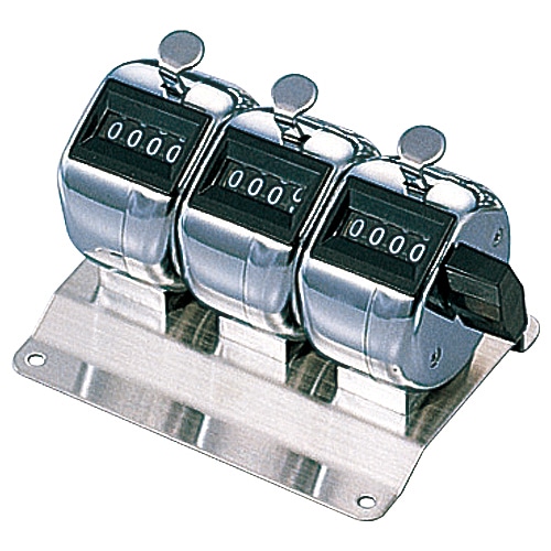 ライオン事務器　数取器　４桁３連　Ｎｏ．１２０　１個