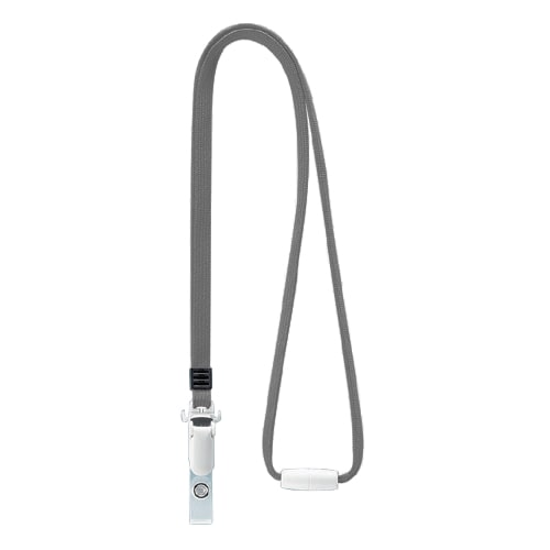 ライオン事務器 名札用ストラップ グレー N-8P 1本