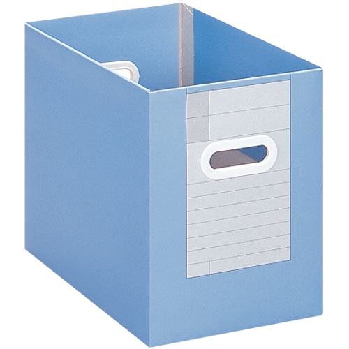 ライオン事務器 サンプルボックス A4ヨコ 背幅204mm ブルー BF-42D 1冊
