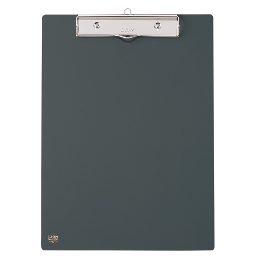 ライオン事務器 PETカラー用箋挟 A4タテ ダークグレー No.220K 1枚