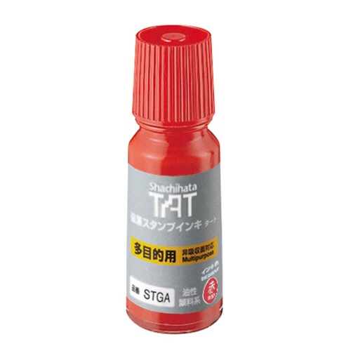 シヤチハタ 強着スタンプインキ タート(多目的用) 小瓶 55mL 赤 STGA-1-R 1個