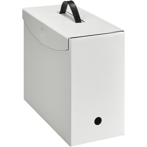 ライオン事務器 ボックスファイル(テレネ) PP A4 フタ・取っ手付き 背幅152mm ライトグレー BF-42T LH 1個