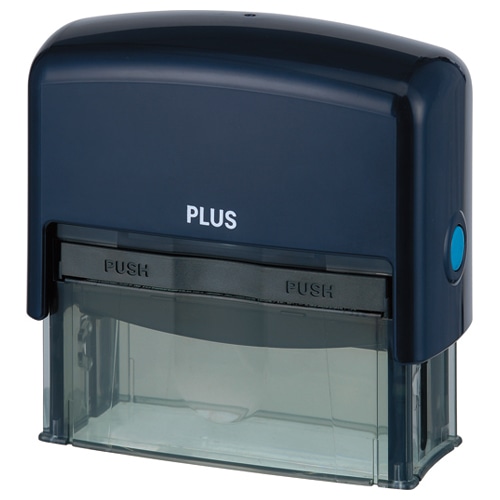 プラス 個人情報保護スタンプ 早撃ちケシポン ワイド 本体 ネイビー IS-250CM 1個