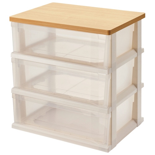 天馬 木製天板ストッカー550 組立式 3段 110012802 1台