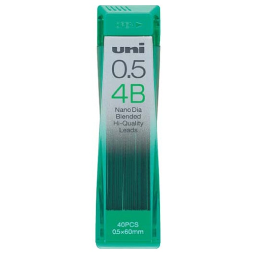 三菱鉛筆 シャープ替芯 ユニ ナノダイヤ 0.5mm 4B U05202ND4B 1個(40本)
